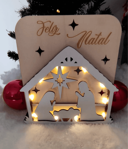 presépio de Natal com luz - Natal - Feira do Brinde