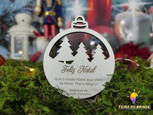 Carregar imagem no visualizador da galeria, Bola De Natal Com Frase Ou Logotipo (Vários Modelos) Árvores Decoração