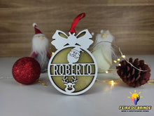 Carregar imagem no visualizador da galeria, Ornamento De Natal Simples Com Nome (Vários Modelos) Modelo 1 Decoração