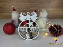 Carregar imagem no visualizador da galeria, Ornamento De Natal Simples Com Nome (Vários Modelos) Modelo 3 Decoração