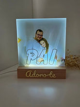 Carregar imagem no visualizador da galeria, Candeeiro "PAI ADORO-TE" modelo 2
