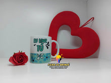 Carregar imagem no visualizador da galeria, Caneca &quot;EU LOVE TU&quot; FLORKS modelo 2 - Feira do Brinde
