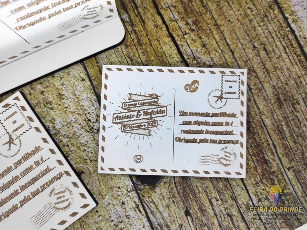 Lembrança Postal de Correios para Casamento - Feira do Brinde