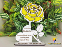 Carregar imagem no visualizador da galeria, Rosa Com Coração Para Madrinha E Padrinho Placas Decorativas

