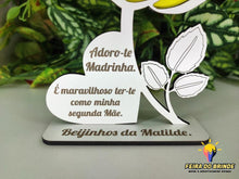 Carregar imagem no visualizador da galeria, Rosa Com Coração Para Madrinha E Padrinho Placas Decorativas
